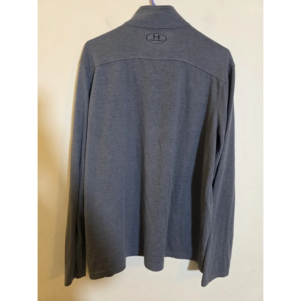 Under Armour Men's XL Gray 1/4 Zip  Loose Fit Heatgear Golf‎ Performance Shirt